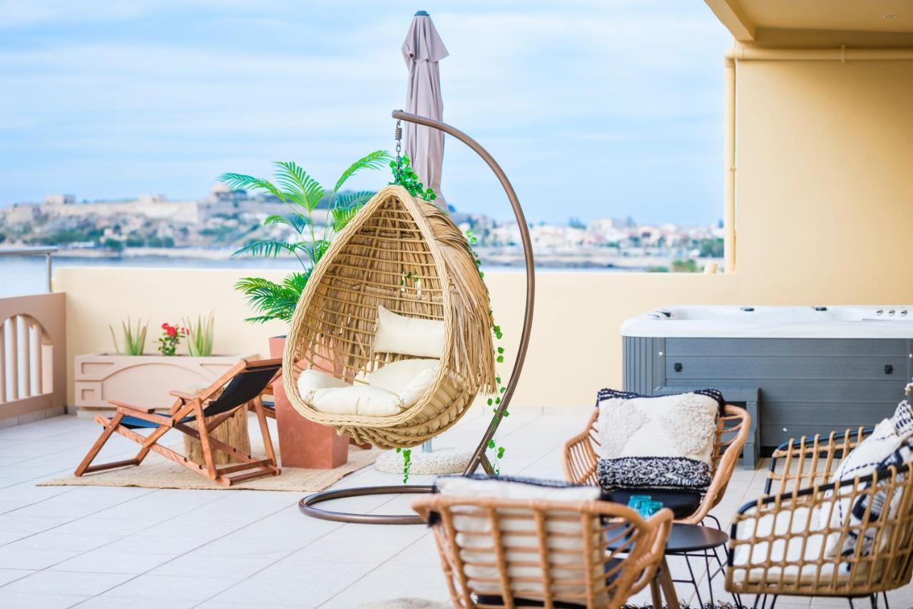 Thea - Rooftop Seaview Jacuzzi Rethymno Eksteriør bilde